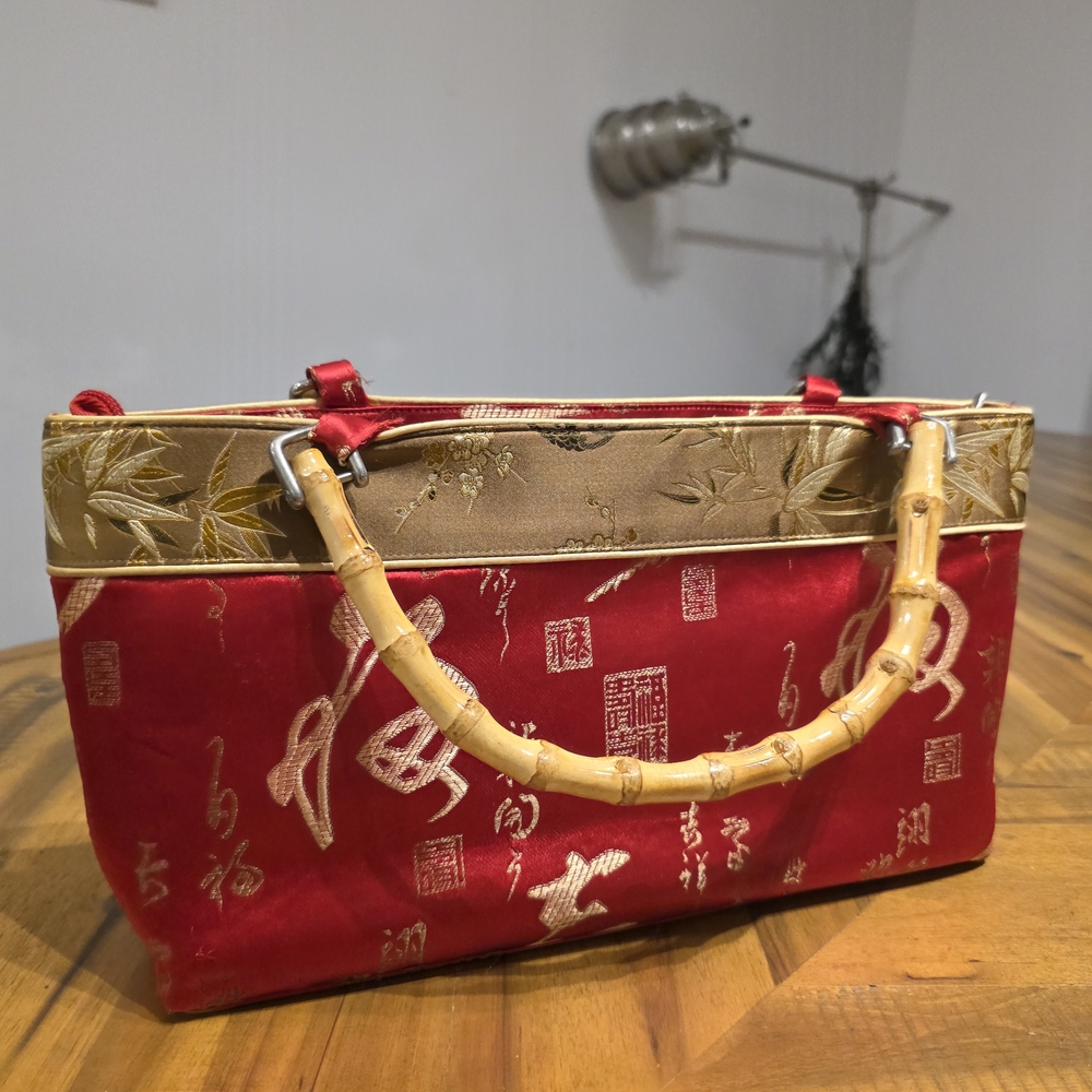 Handmade Handbag In Real Silk